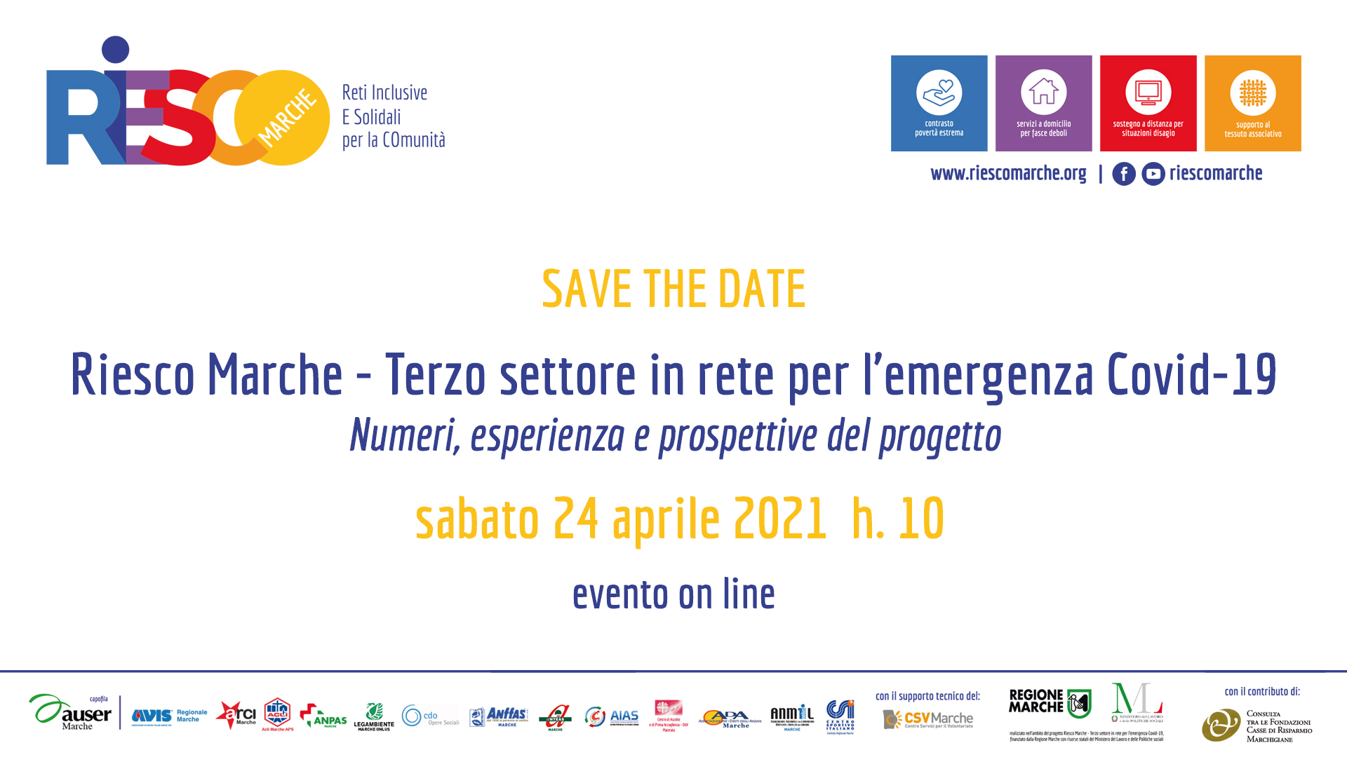 SAVE THE DATE evento finale Riesco Marche