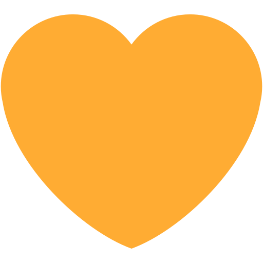 cuore emoji arancio
