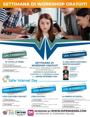 Una settimana di webinar per la Giornata conto il cyberbullismo e per il Safer Internet Day