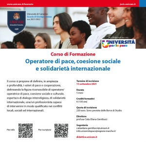 Corso di formazione per Operatore di pace all&#039;Università di Camerino