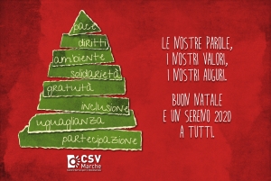 Festività natalizie 2019/20, gli auguri del CSV Marche