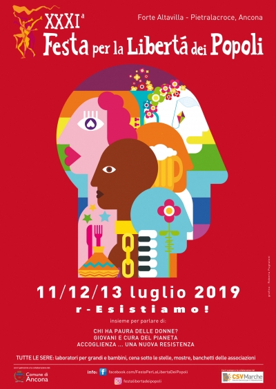 R-ESISTENZA,  dal 11 al 13 Luglio la XXXI Festa per la Libertà dei Popoli ad Ancona