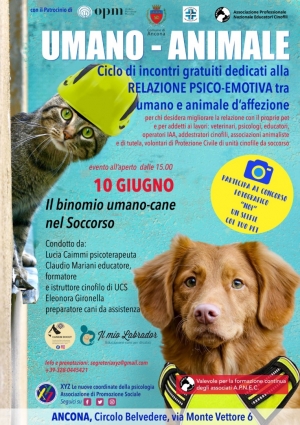 “Il binomio umano cane nel soccorso”, un corso.