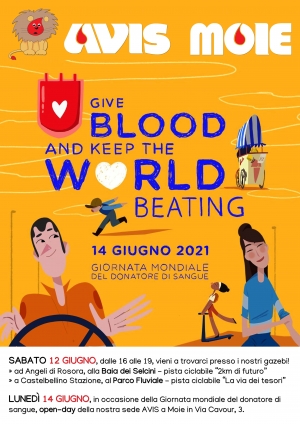 Avis Moie festeggia la giornata mondiale del donatore di sangue, iniziative il 12, 13 e 14 giugno