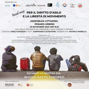 &#039;Road-Map per il diritto d’asilo e la libertà di movimento&#039;, a Pesaro e Urbino la prima ‘Assemblea Cittadina’