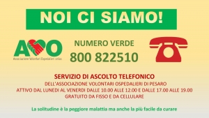 Noi ci siamo! il nuovo servizio di ascolto telefonico dell&#039;Avo Pesaro