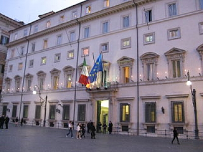    facciata di Palazzo Chigi a Roma