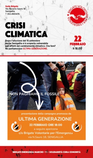 &quot;Crisi climatica nelle Marche: la risposta di Ultima Generazione&quot;, l&#039;incontro.