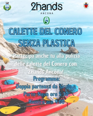 L’iniziativa di 2hands per il prossimo weekend, “calette del Conero senza plastica”