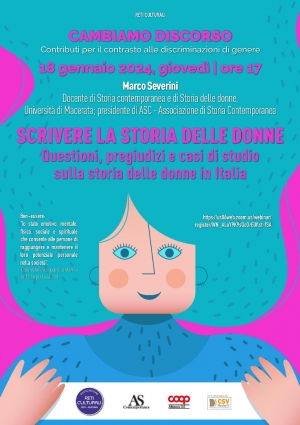 “Questioni, pregiudizi e casi di studio sulla storia delle donne in Italia&quot;, nuovo incontro di  Cambiamo discorso.