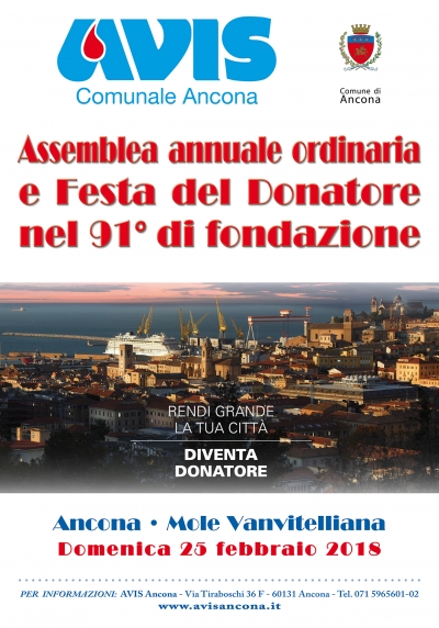 Assemblea e festa per i donatori dell’Avis Ancona