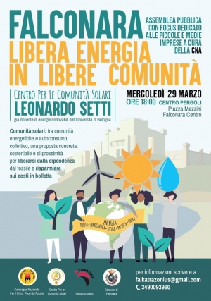 “Per una comunità energetica a Falconara”, nuova assemblea pubblica