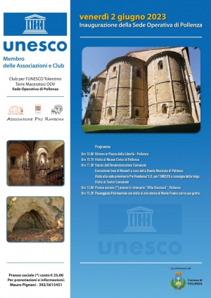 Il Club Unesco Tolentino Terre maceratesi apre una nuova sede operativa a Pollenza, il 2 Giugno è il giorno dei festeggiamenti