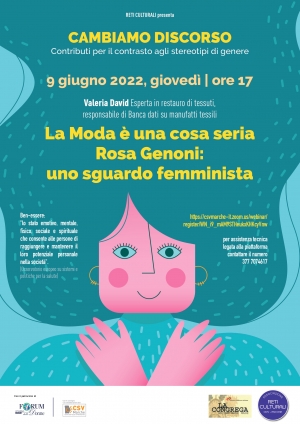 “La Moda è una cosa seria – Rosa Genoni, lo sguardo femminista” è il prossimo incontro on line di Reti culturali Odv