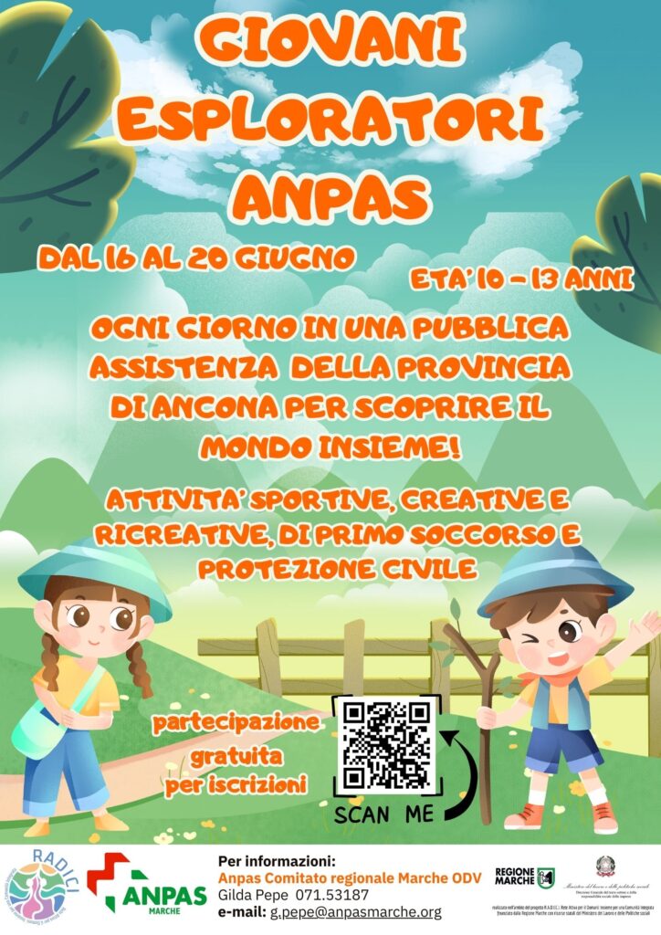 locandina campo estivo Anpas Marche 2025