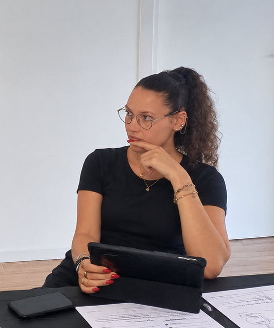 Sofia Giannini durante un'attività dell'associazione