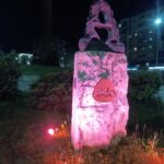 monumento di Tolentino illuminato