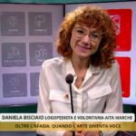 Daniela Bisciaio nello studio tv