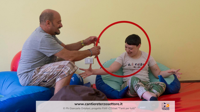 Un uome e un ragazzino