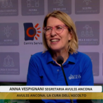 la segretaria Avulss durante l'intervista negli studi della tv