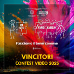 grafica colorata con logo del progetto e titolo Vincitori contest video 2025