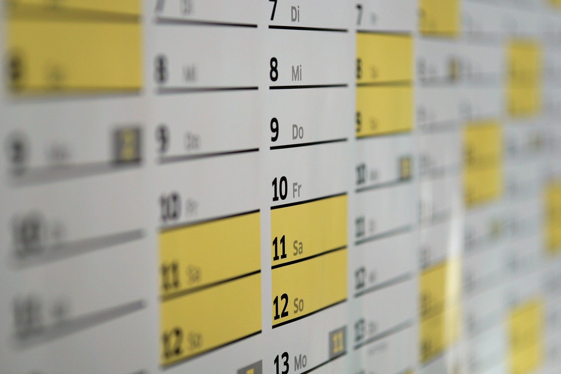 dettaglio di un calendario
