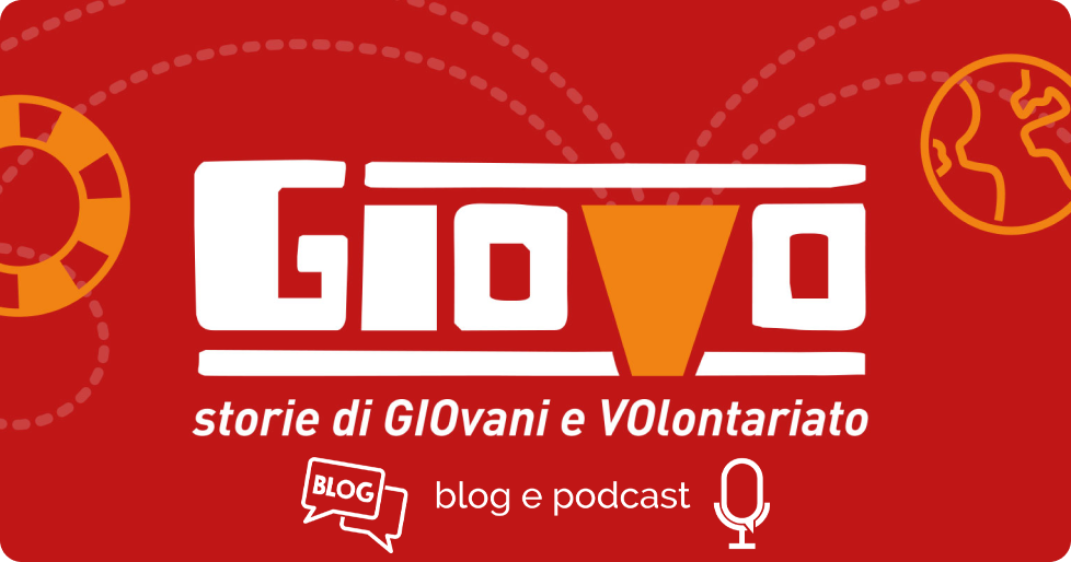 banner grafico con nome e icone di blog- fumetti e podcast-microfono