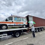 Un ambulanza sul treno