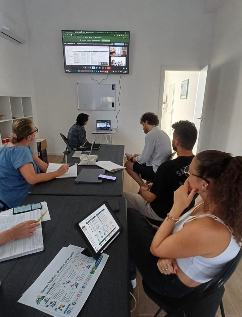 Sofia Giannini durante un'attività dell'associazione