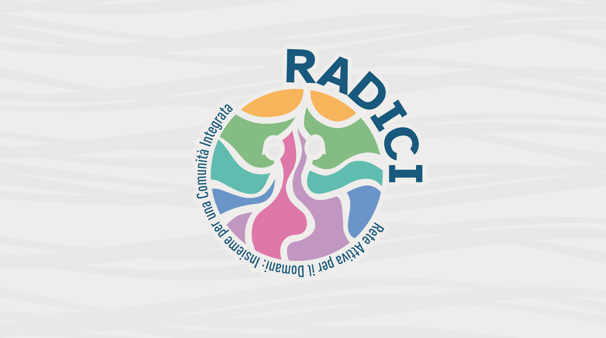 banner grafico rettangolare con al centro il logo di Radici