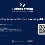 grafica con logo, titolo e Qr code