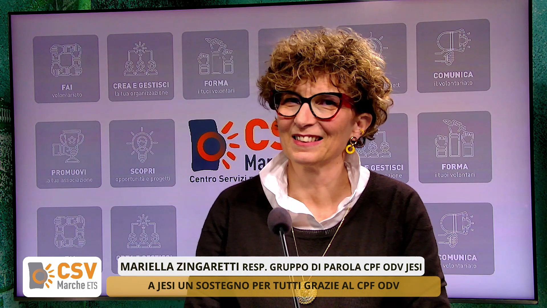 Mariella Zingaretti nello studio tv