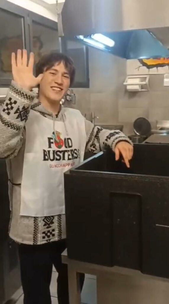 Foto di Elia Canonico durante un recupero